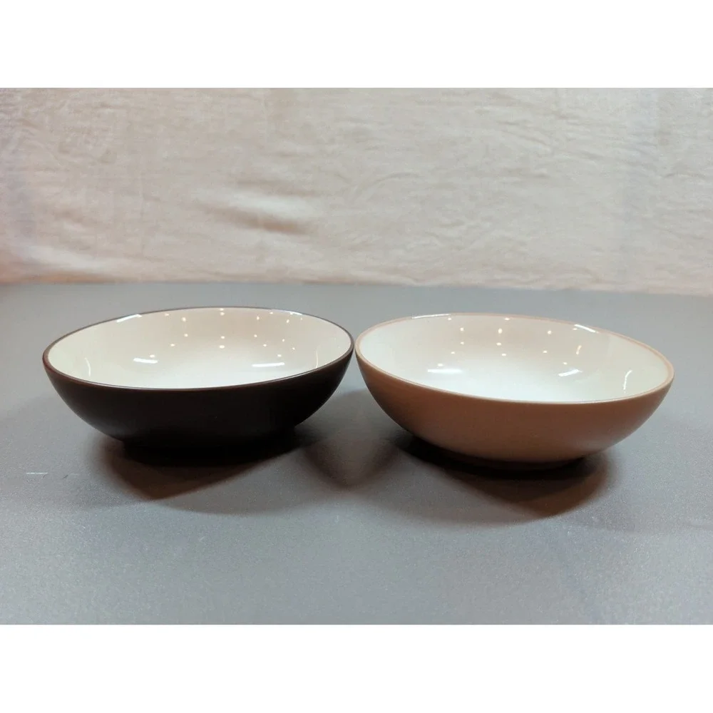 Noritake Colorwave‎ Small Bowls Set of 2 Chocolate 8046 Suede 8049 Stoneware Br